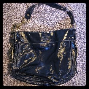 Black shiny Coach handbag